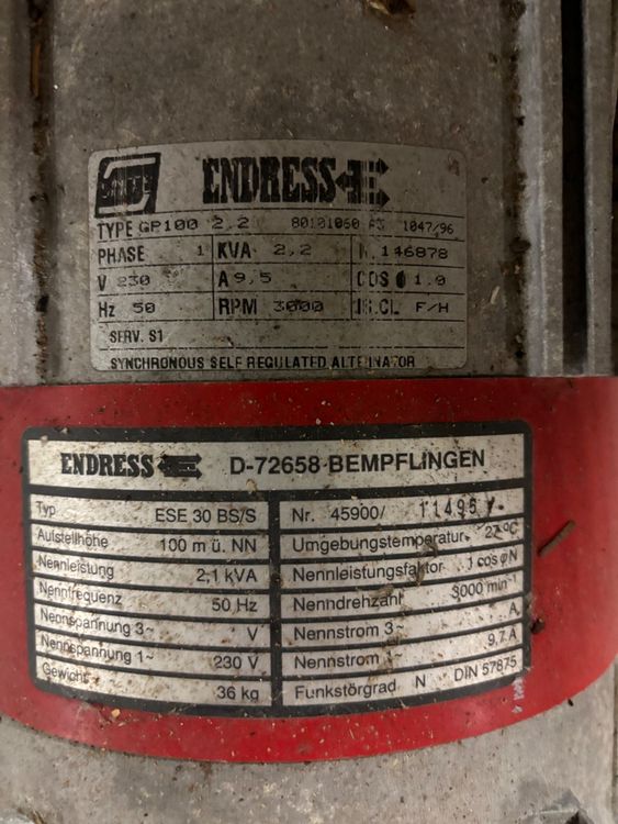 Generator 2,2kVA (Gebraucht) in Zürich für CHF 120 – nur Abholung auf ...