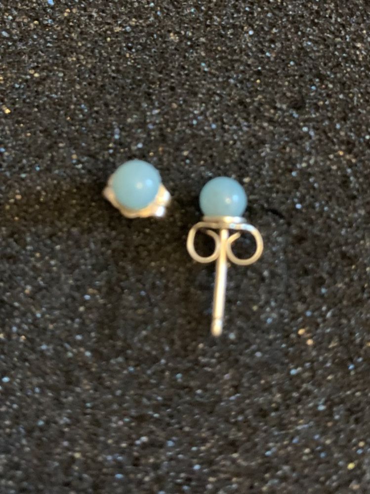 Orecchini pendenti & Orecchini a lobo: Ohrstecker Amazonit, 5mm, 925 Silber – Nuovo (secondo la descrizione) da Worb venduto da farben20zauber 1
