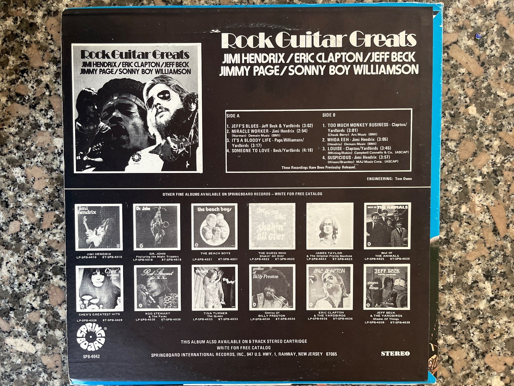 Dischi in vinile: A248/Rock Guitar Greats, Jimi Hendrix, Eric Clapton – Usato da Frutigen venduto da Philippe_jsp 1