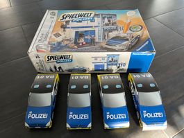 Tiptoi Spielwelt Polizei 00759 & 4 Polizeiautos aus Karton