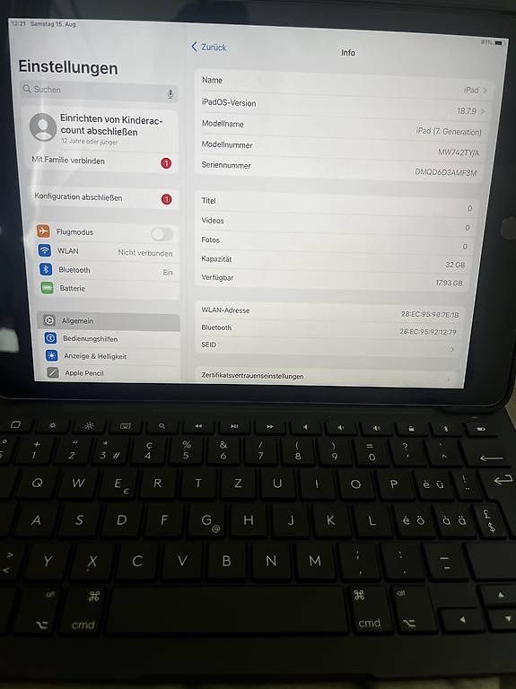 Apple Tablet PC: IPads einer Primarschule  7. Generation – Gebraucht aus langenbruck von patipatins 1