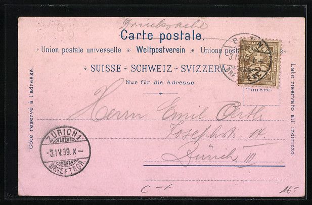 Cartoline postali: Litho Bern, Parlamentsgebäude, Bundesga – Usato da Berlin venduto da bartko-reher 1
