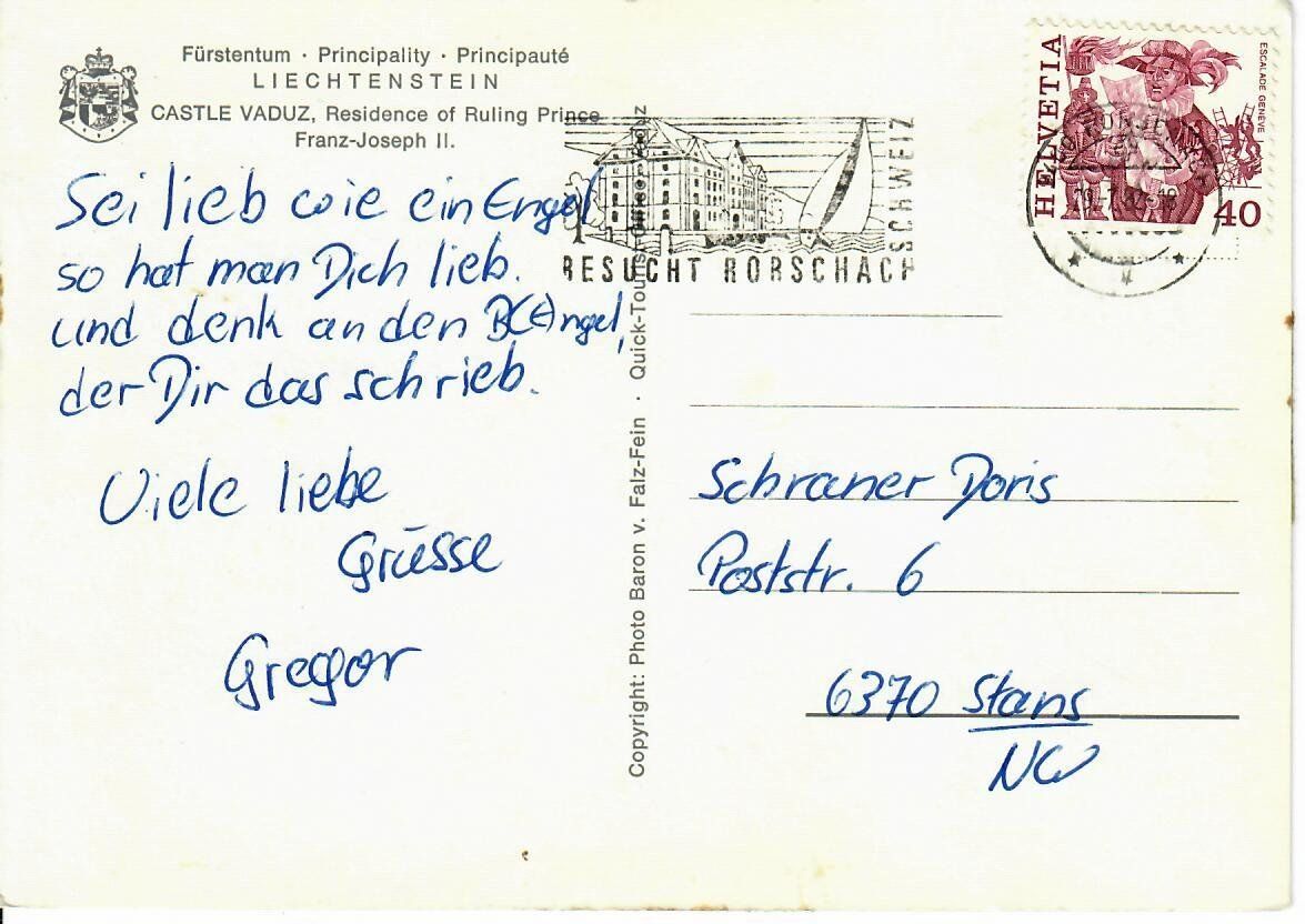 Cartoline postali: Vaduz – Usato da Hochdorf venduto da Ziegel-16 1