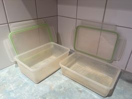 2 Aufbewahrungsboxen ROTHO mit Deckeln