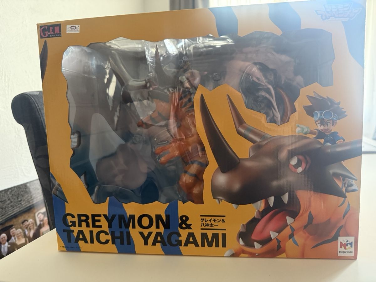 Bandai Statuette: G.E.M. Digimon Greymon & Taichi Yagami Figur – Nuovo (secondo la descrizione) da Buochs venduto da iTzMonster