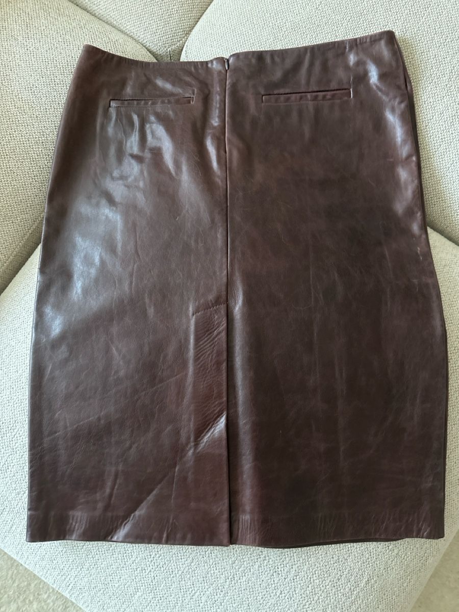 Zara Gonne: Distressed leather skirt – Nuovo e nell'imballaggio originale da Adliswil venduto da Maro_7 1