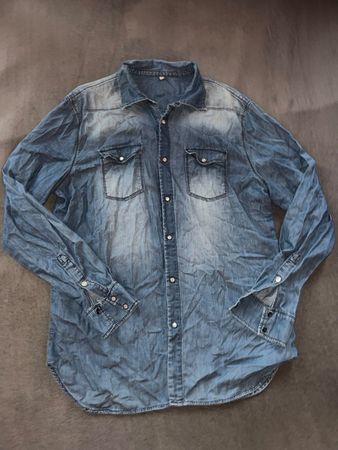 Herren Jeanshemd Blau – Gr. XL