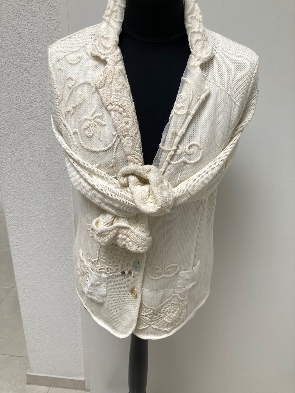 Giacche: Jacke Strick, Gr. S, hellbeige m.Spitzen Elisa Cavaleti – Usato da Glattpark (Opfikon) venduto da Pangie 5