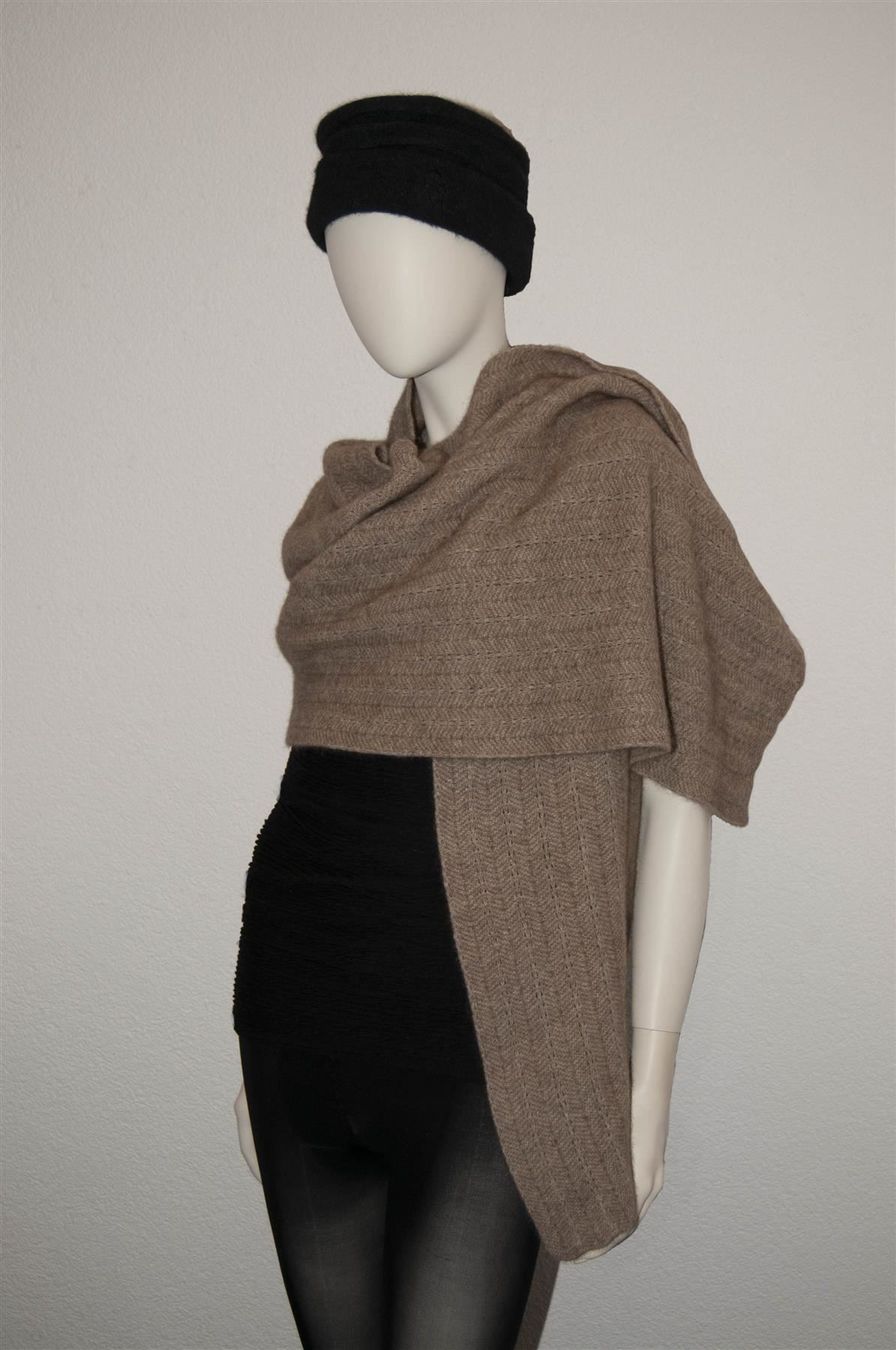 Foulard & Sciarpe: Possum Schultertuch beige zickzack – Nuovo e nell'imballaggio originale da Zollikofen venduto da marys-choice 2