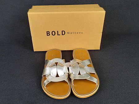 BOLD Matters Pantoletten Catalonia Platin Gr. 40