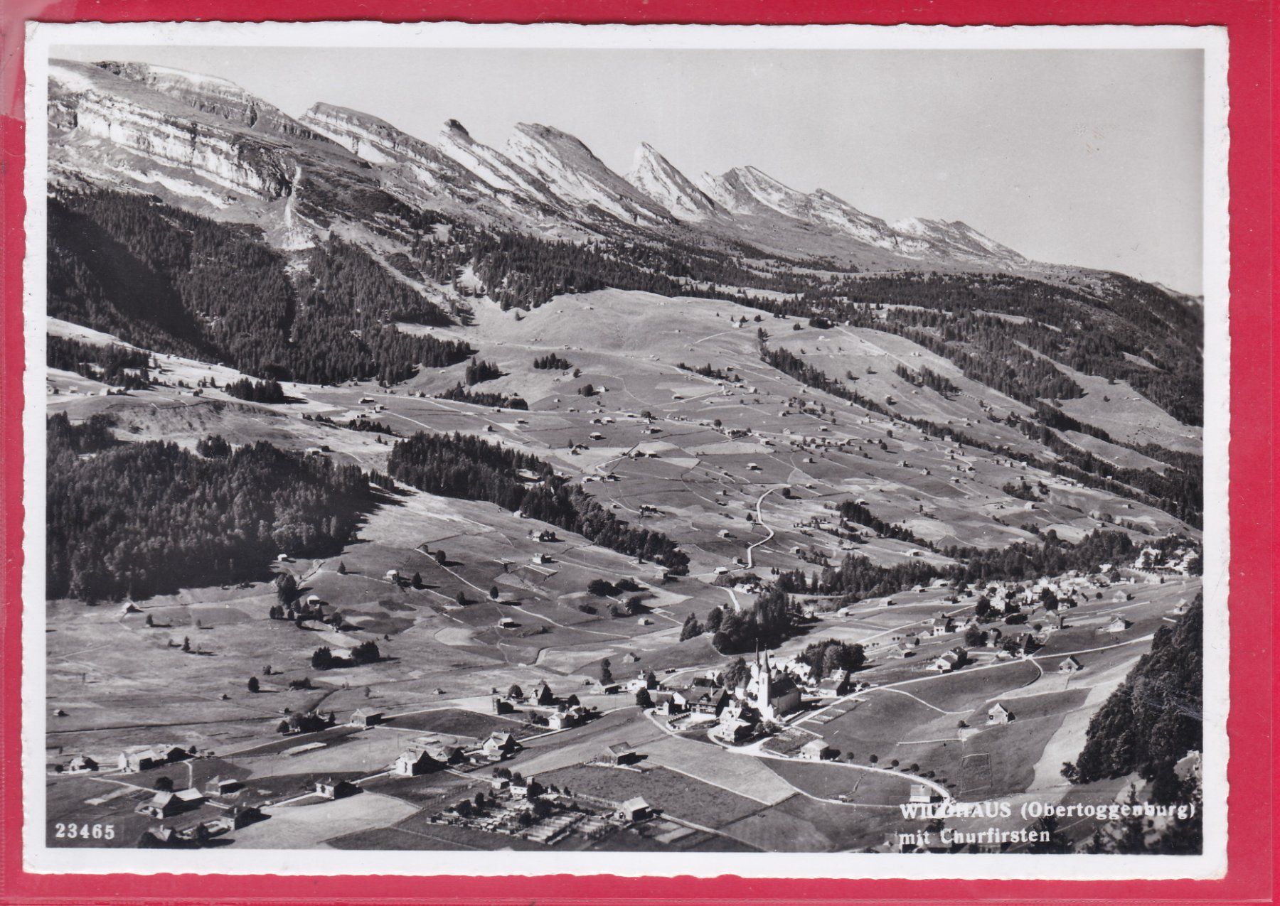 Cartoline postali: WILDHAUS MIT CHURFIRSTEN, 19.9.1956 – Usato da Oberrieden venduto da Gebirgsstelze