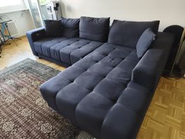 Ecksofa dunkelblau Grösse 260x200 cm guter Zustand