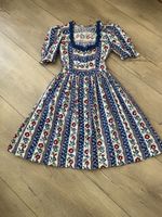 Kleid Blumenmuster blau/rot Grösse S