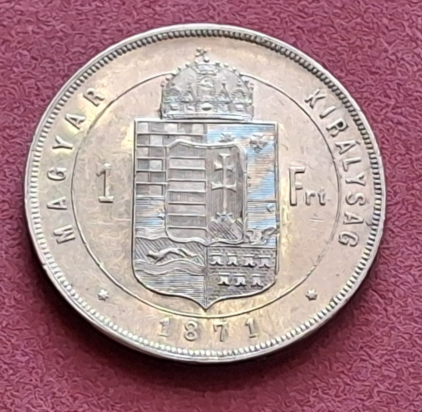 Tutti le monete: UNGARN - 1 FORINTH - 1871 K.B. – Usato da Boniswil venduto da dpd4coins 1
