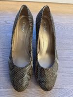 Gabor Echtleder Pumps Schlangenmuster Gr. 41