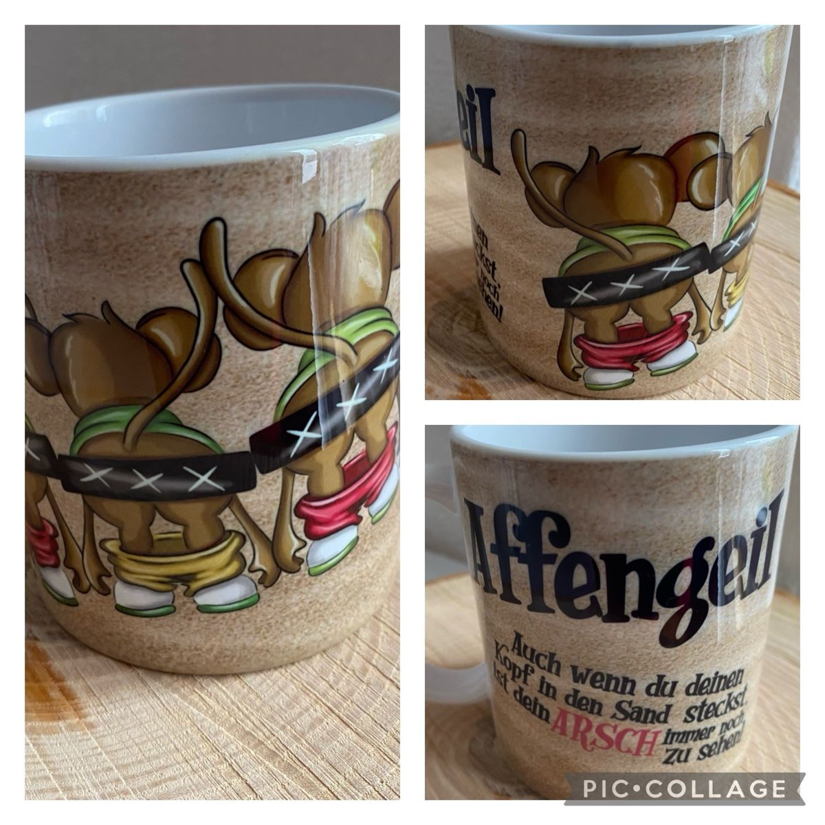 Tassen: Lustige Kaffeetasse "Affengeil" 😄👍 neuwertig – Neu (gemäss Beschreibung) aus Buhwil von Dmagic