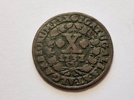 Portugal - 10 Reis João V, 1737.
