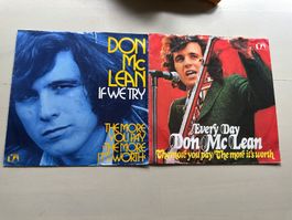 DON MCLEAN tolle American Pie part 7" Singles 70's Kult Hits