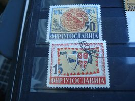 2 alte Briefmarken Bulgarien 1954 o