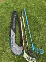 Drei wenig gebrauchte Qualitätsschläger Unihockey mit Tasche