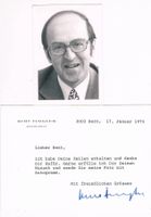 Kurt Furgler Autogramm Karte 10x15cm mit Foto Bundesrat