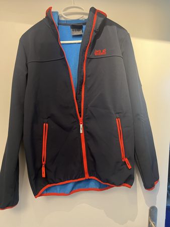 Jack Wolfskin Softshell Jacke blau schwarz Grösse 164