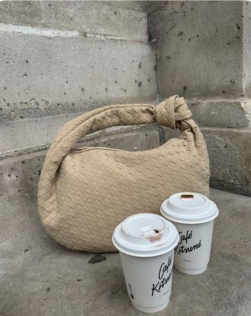 Suede Woven Bag Medium