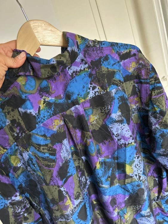 Camicette: Gemusterte Seidenbluse Vintage grösse S – Usato da Bern venduto da giebi 2