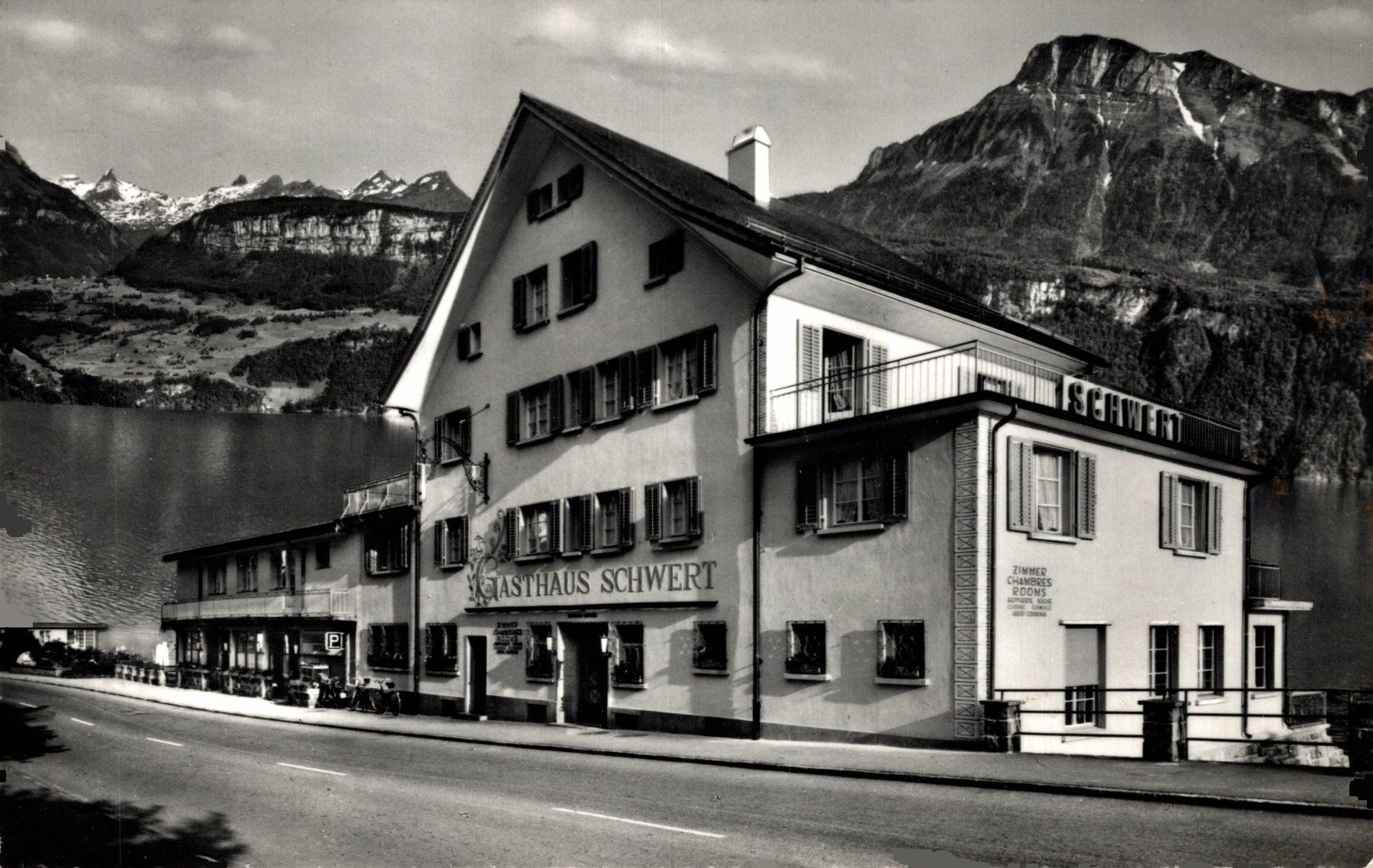 Cartoline postali: Gersau. Gasthaus Schwert – Usato da Bronschhofen venduto da Astore