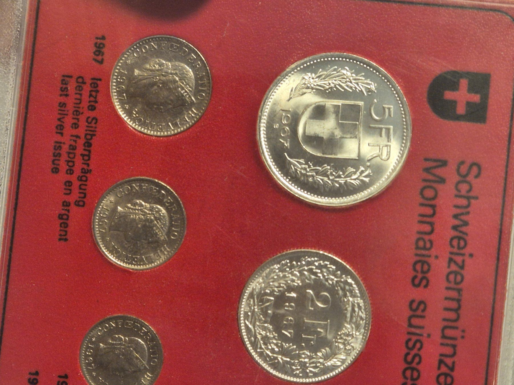 Tutti le monete: Schweizer Münzsatz 1967  Silber   ab 1 Fr. !! – Difettoso da Luzern venduto da Vreneli_1 2