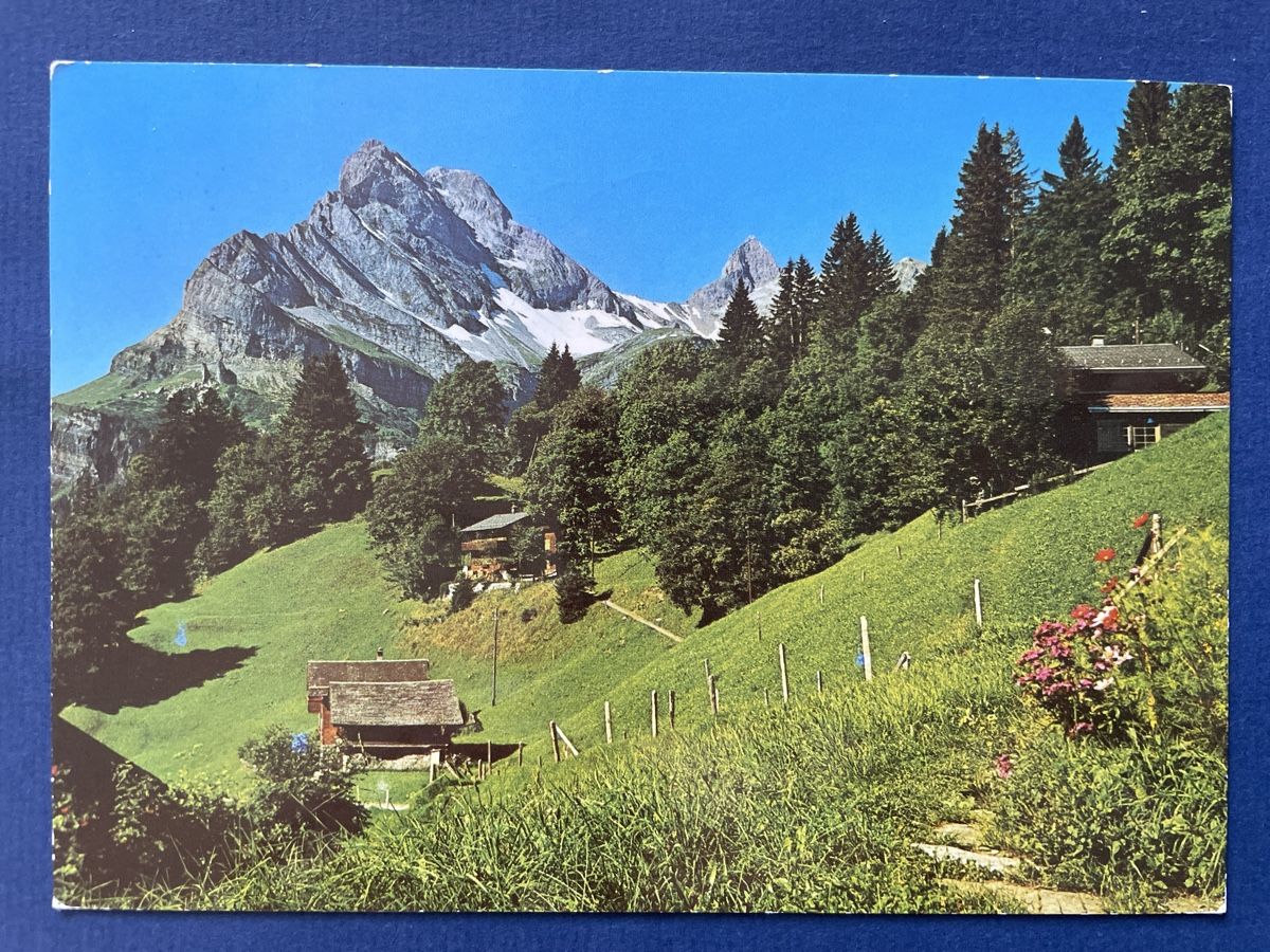 Cartoline postali: Alte Ansichtskarte Braunwald mit Bergpanorama, 1971 – Usato da Neuhausen am Rheinfall venduto da Arielle55