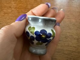 Miniature Boccalino handpainted flowers ceramic