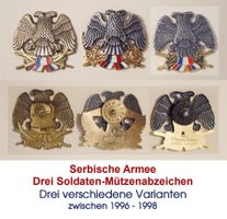 Lot Serbische Armee Soldaten-Abzeichen