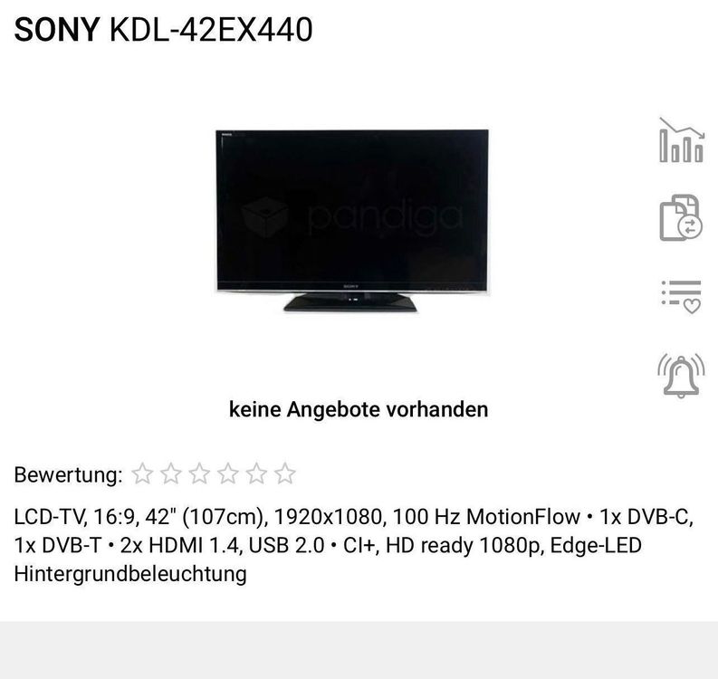 SONY KDL42EX440 LCDTV Kaufen auf Ricardo