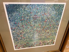 76.5 cm breitx74 cm hoch/Kunstdruck Apfelbaum mit Blumen
