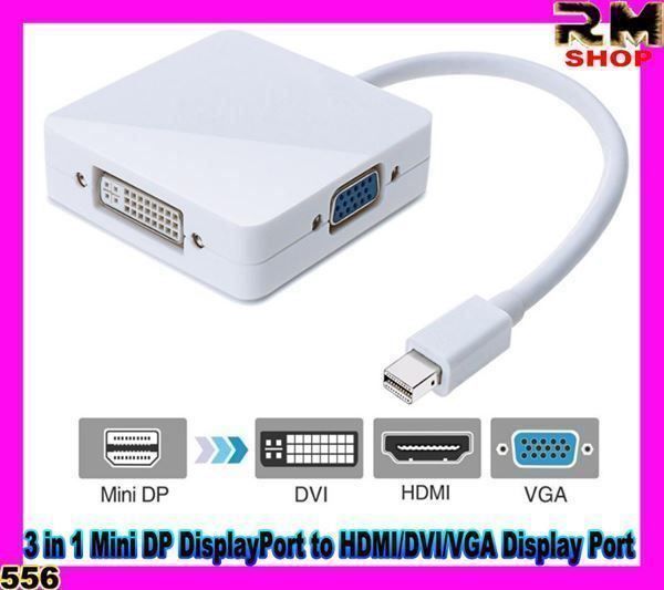 Laufwerke & Adapter: DP zu HDMI / DVI / VGA-Anzei 3 in 1 Mini- – Neu und originalverpackt aus Unterägeri von RmOnline