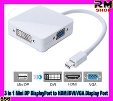 DP zu HDMI / DVI / VGA-Anzei 3 in 1 Mini-