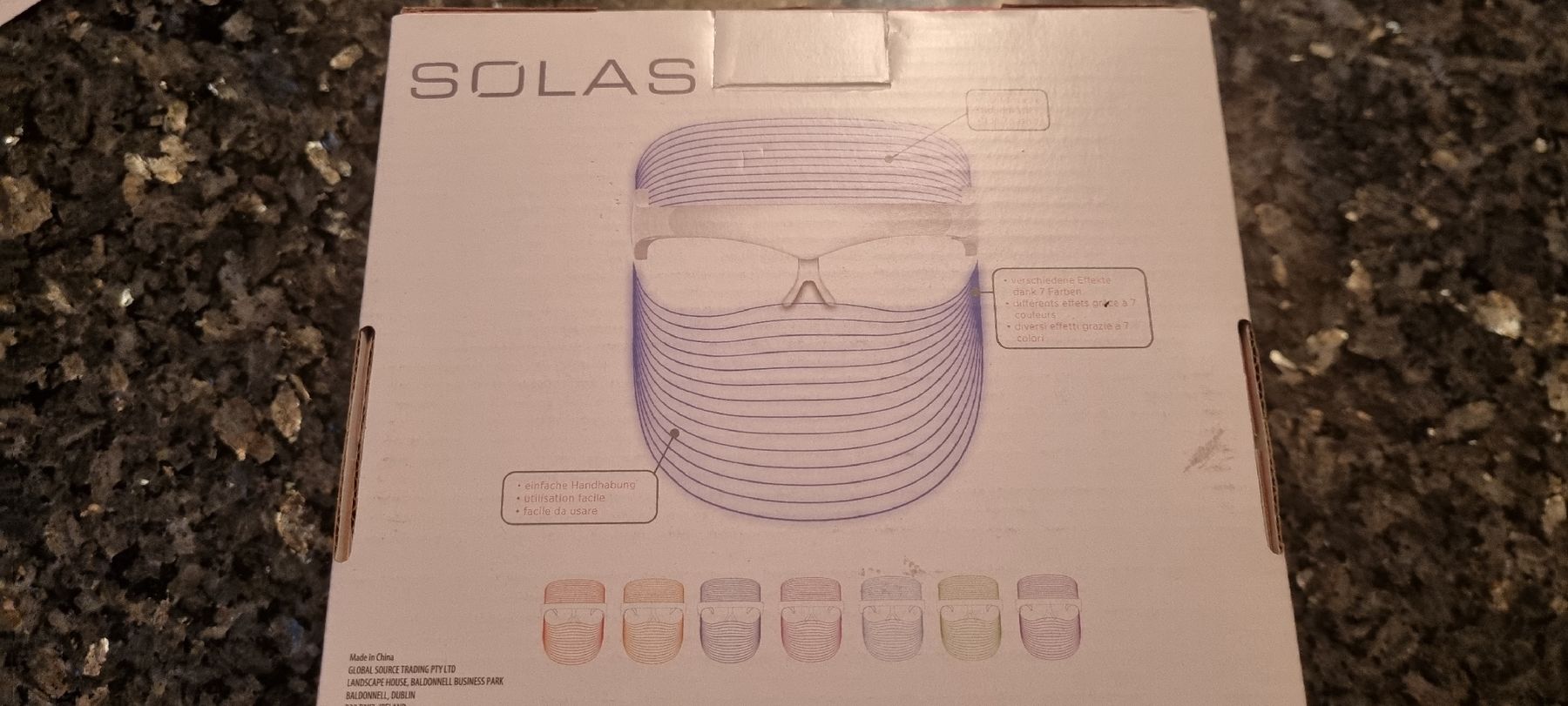SOLAS LED Gesichtsmaske - 7 Farben für schöne Haut! (Neu (gemäss ...