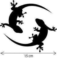 2er Gecko Aufkleber Top Angebot
