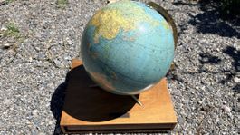 Columbus DUO Leuchtglobus 34 cm mit Atlas & Holzkiste