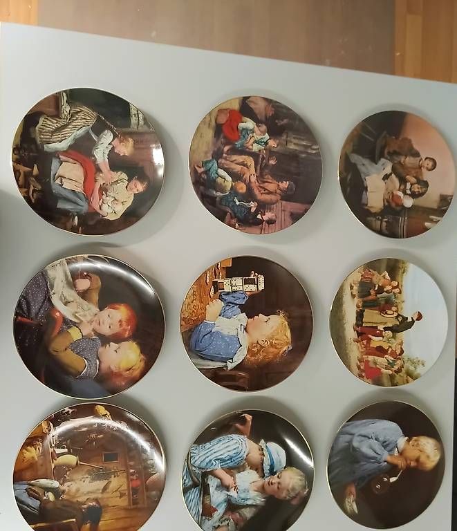 Assiettes: Gemalte Teller mit Goldrand – Neuf (Voir description) à Eich par eishak 3