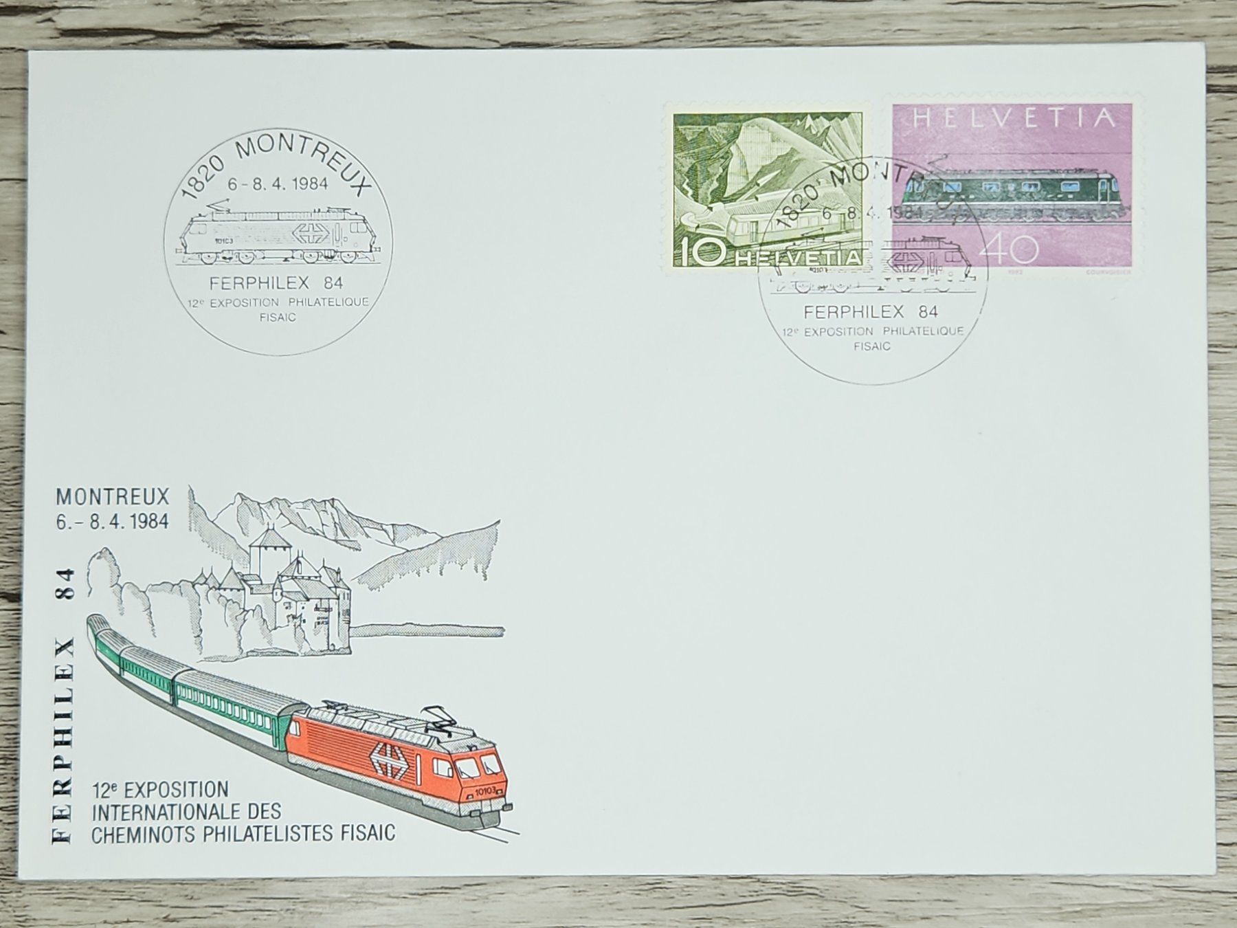 Tutti i francobolli: CL02 Enveloppe + Timbre Suisse 1984 – Usato da Cousset venduto da Patrick_Collections