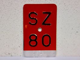 SZ 80 VELONUMMER - FAHRRADSCHILD
