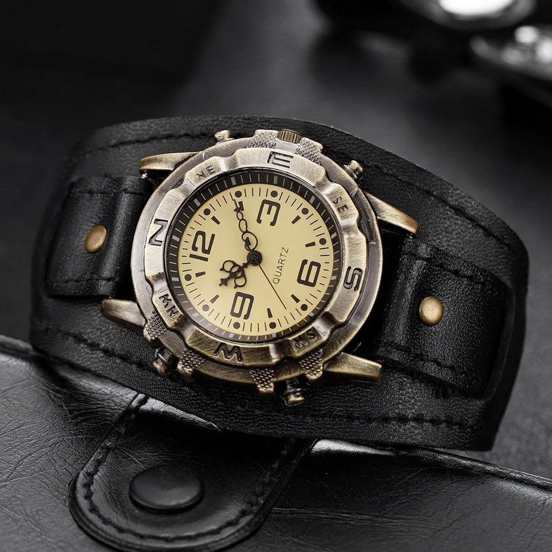 Uhren: Stevio Vintage-Stil Leder Quarzuhr – Neu und originalverpackt aus Lausanne von WATCH-WORLD 3