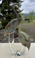 Oscar Zanetti Murano Skulptur 58cm – Zwei Reiher – Signiert