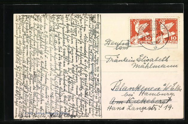 Cartoline postali: AK Männedorf, Teilansicht mit Kirche – Usato da Berlin venduto da bartko-reher 1