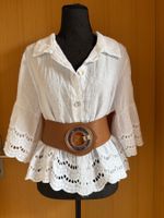 Boho Leinenbluse / Blusenjacke aus Leinen