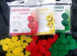 100 Wertmarken Essen, Getränke, Pfand