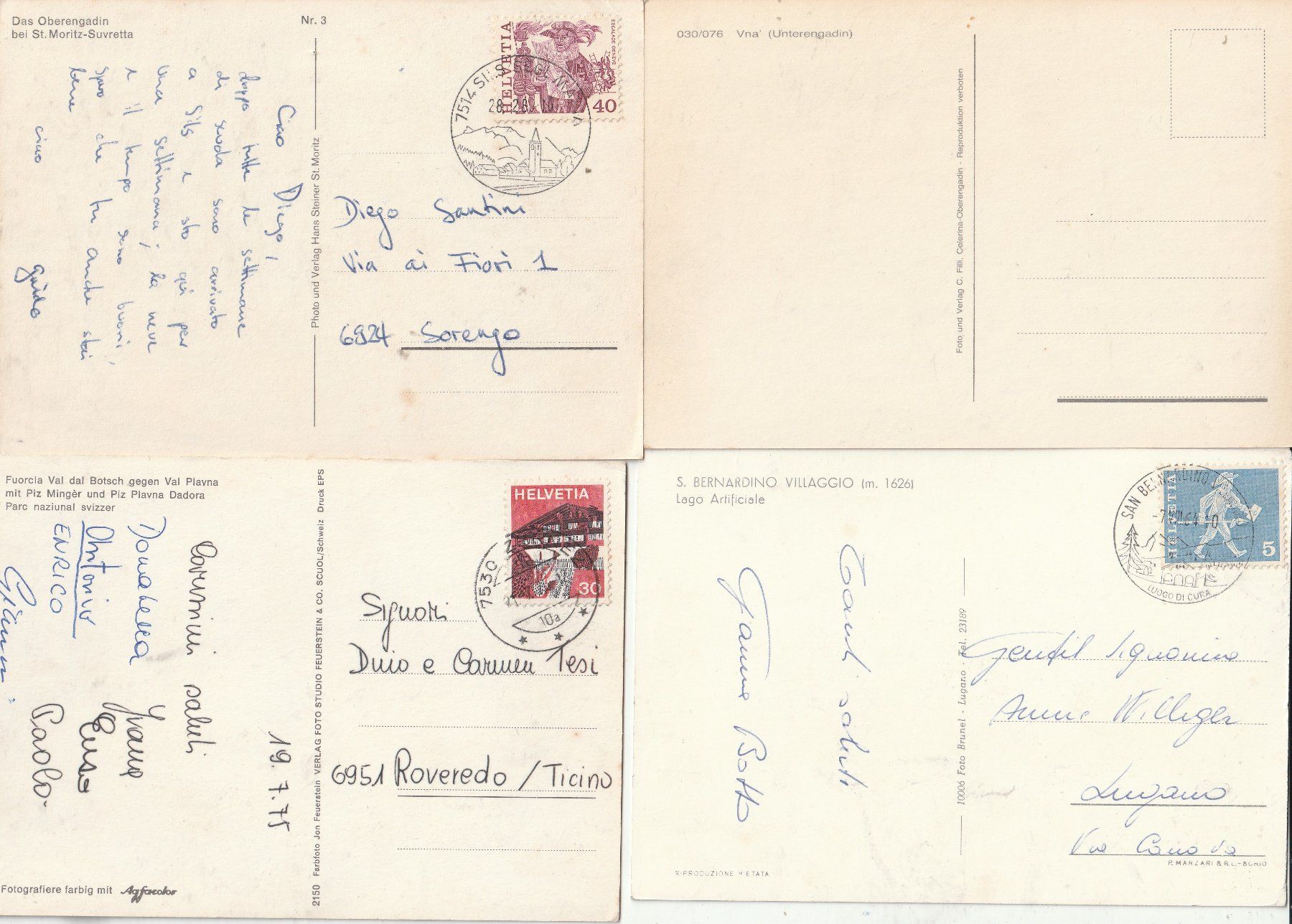 Cartoline postali: 20 AK Landschaften Engadin – Usato da Lumbrein venduto da made02 9