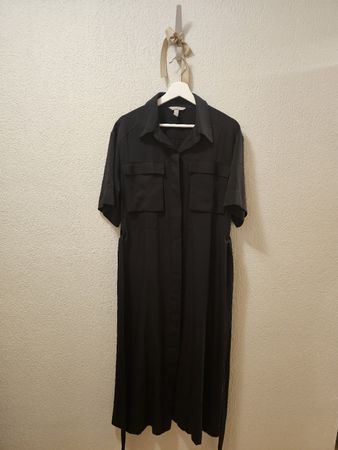 H&M Hemdblusenkleid schwarz Gr. M